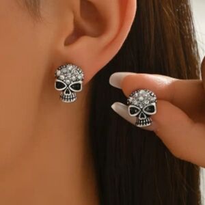 New! Punk Creative Fashion Exquisite Skull Head Stud Earrings